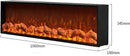 Electric Fireplace Electric Fireplace Insert and Wall Mounted, Fireplace Heater, Resin Logs and Grey Beds