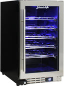 Schmick JC95W Under Bench Glass Door Triple Glazed Wine Fridge, Black