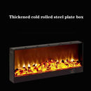 Electric Fireplace Electric Fireplace Insert and Wall Mounted, Fireplace Heater, Resin Logs and Grey Beds
