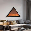 Electric Fireplace Electric Fireplace, 31.4 Inch Wide Recessed and Wall Mounted Fireplaces with Remote Control