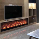 Electric Fireplace Electric Fireplace Insert and Wall Mounted, Fireplace Heater, Resin Logs and Grey Beds