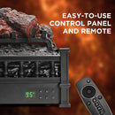 TURBRO Eternal Flame 26-Inch Infrared Quartz Electric Fireplace Log Heater