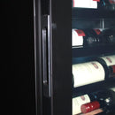 Schmick Upright SK168W 5 LED Colour Super Slim Depth Wine Fridge, Black