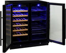 Schmick JC165B Bench Beer and Wine Dual Zone Bar Fridge, Black