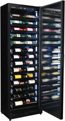 Schmick Upright SK168W 5 LED Colour Super Slim Depth Wine Fridge, Black