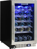 Schmick JC95W Under Bench Glass Door Triple Glazed Wine Fridge, Black