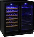 Schmick JC165B Bench Beer and Wine Dual Zone Bar Fridge, Black