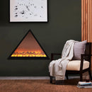 Electric Fireplace Electric Fireplace, 31.4 Inch Wide Recessed and Wall Mounted Fireplaces with Remote Control
