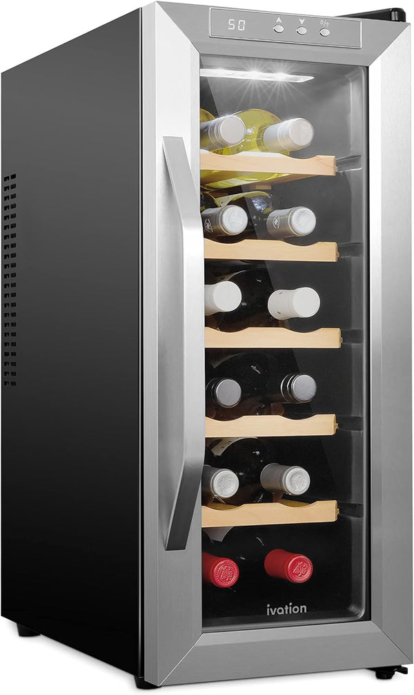 Ivation 12 Bottle Thermoelectric Wine Cooler/Chiller