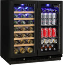 Schmick JC165B Bench Beer and Wine Dual Zone Bar Fridge, Black
