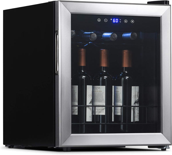 NewAir NWC016SS00 Freestanding Wine Cooler, 16 Bottle, Stainless Steel