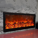 Electric Fireplace Electric Fireplace Insert and Wall Mounted, Fireplace Heater, Resin Logs and Grey Beds