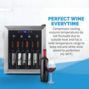 NewAir NWC016SS00 Freestanding Wine Cooler, 16 Bottle, Stainless Steel