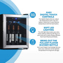 NewAir NWC016SS00 Freestanding Wine Cooler, 16 Bottle, Stainless Steel