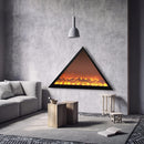Electric Fireplace Electric Fireplace, 31.4 Inch Wide Recessed and Wall Mounted Fireplaces with Remote Control